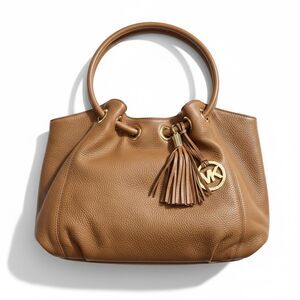 Michael Kors Brown Pebbled Leather Tote Bag / EUC